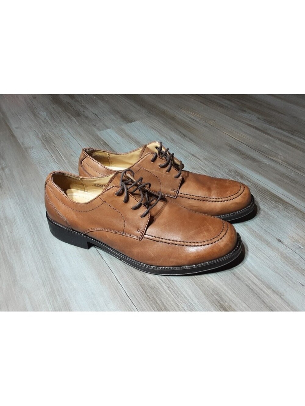 GH Bass Co Men's 10.5M Oxfords Formal Dress Shoes Brown Leather